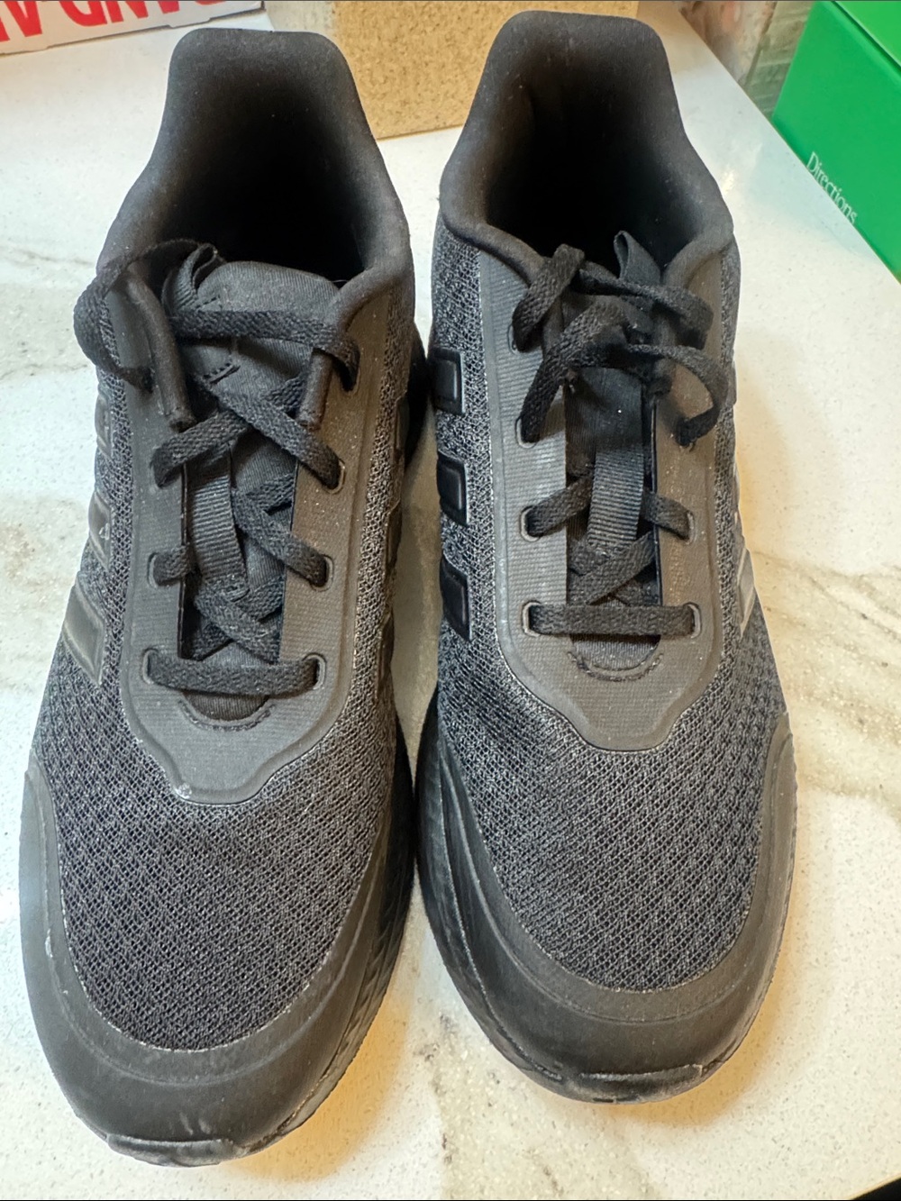 adidas Black Mesh Lace-Up Sneakers